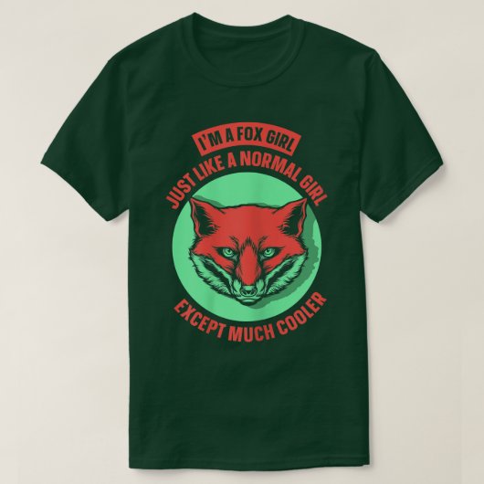 Ik ben een vossenmeisje T-Shirt (Design voorkant)