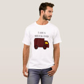 Ik ben een Vrachtwagen Papa "Brown Truck" - Black T-shirt (Voorkant volledig)