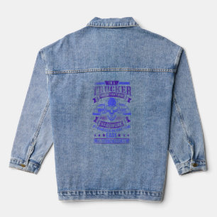 Ik ben een vrachtwagenchauffeur met een trucker denim jacket