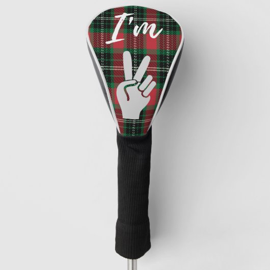 Ik ben een vreedzaam Golf Head Hoesje Golfheadcover (Voorkant)