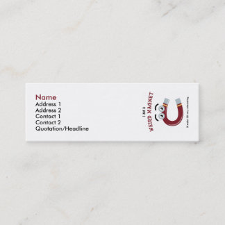 Ik ben een vreemde Sjabloon van een magneetprofiel Mini Visitekaartje