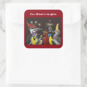 Ik ben een vriend van de vogelstickers vierkante sticker (Tas)