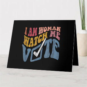 Ik ben een vrouw Bekijk mij Stem 2024 Blue Wave Kaart