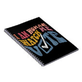 Ik ben een vrouw Bekijk mij Stem 2024 Blue Wave Notitieboek (Rechterzijde)