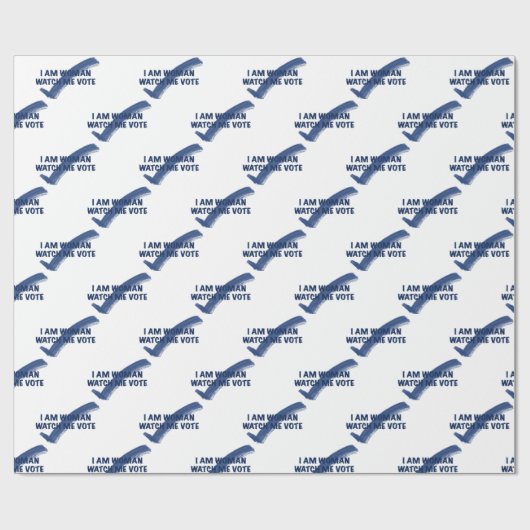 Ik ben een vrouw die me blauw ziet stemmen cadeaupapier (Vlak)