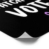 Ik ben een vrouw die mij ziet stemmen poster (Hoek)