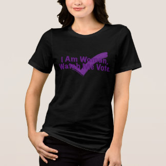 Ik ben een vrouw die mij ziet stemmen Tri-Blend shirt