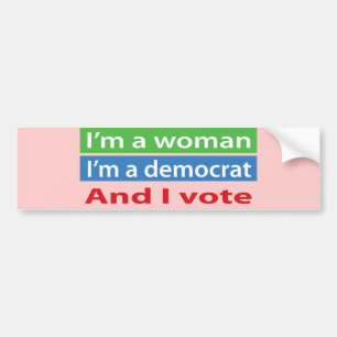 Ik ben een Vrouw en ik stem! Bumpersticker