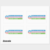 Ik ben een vrouw en ik stem! rechthoekige sticker (Vel)