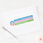 Ik ben een vrouw en ik stem! rechthoekige sticker (Envelop)