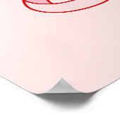 Ik ben een vrouw hier en ik brullen roze poster (Hoek)