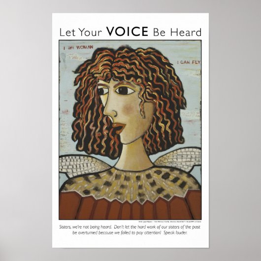 Ik ben een vrouw, ik kan Poster vliegen (Voorkant)