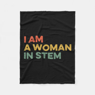 Ik ben een vrouw in de stam van de feministische W Fleece Deken