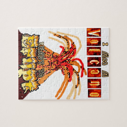 Ik ben een vulkaan klaar om uit te barsten legpuzzel (Horizontaal)