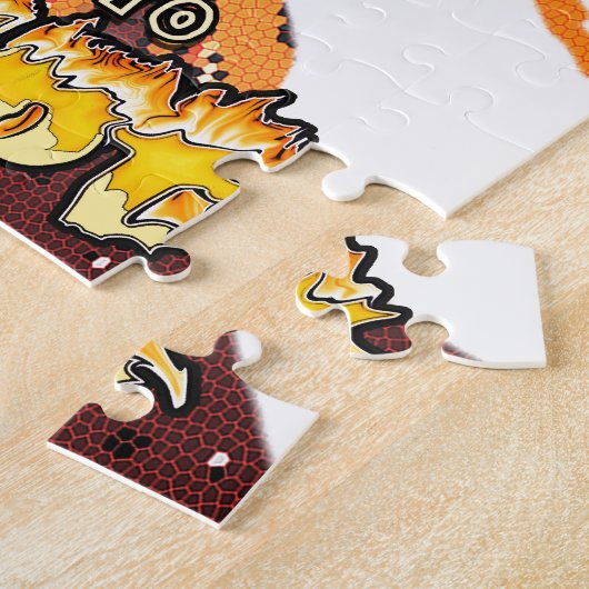 Ik ben een vulkaan klaar om uit te barsten legpuzzel (Zijkant)