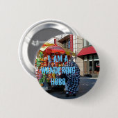 Ik ben een Wandering Hobo Ronde Button 5,7 Cm (Voorkant /achterkant)