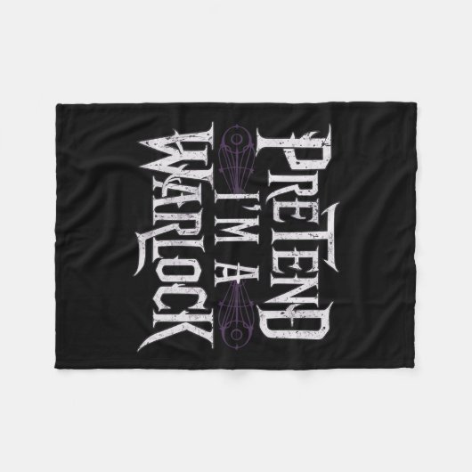 Ik ben een Warlock Fleece Deken (Voorkant (Horizontaal))