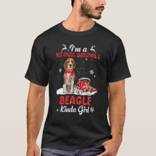 Ik ben een warme cacaokerstkerst en hond Kinda Bea T-shirt