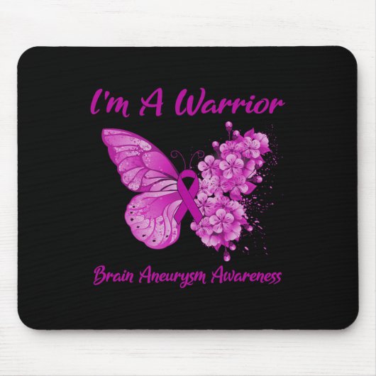 Ik ben een Warrior Brain Aneurysm Awareness 1 Muismat (Voorkant)