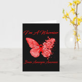 Ik ben een Warrior Brain Aneurysm Awareness Kaart (Gele Bloem)