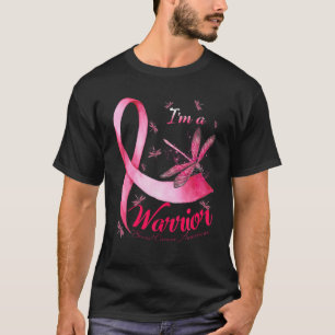 Ik ben een Warrior Dragonfly Breast Cancer Bewusth T-shirt