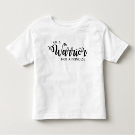 Ik ben een Warrior en geen Princess Toddler Shirt