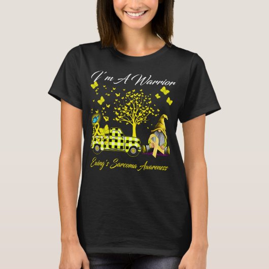 Ik ben een Warrior Ewing's Sarcoma Awareness T-shirt (Voorkant)