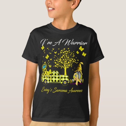 Ik ben een Warrior Ewing's Sarcoma Awareness T-shirt (Voorkant)