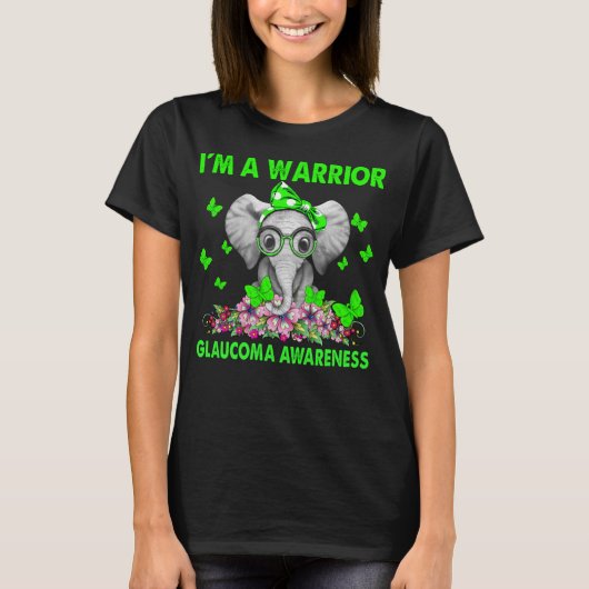 Ik ben een Warrior GLAUCOMA BEWUSTMAKING T-shirt (Voorkant)