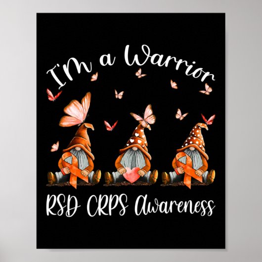 Ik ben een Warrior RSD CRPS Awareness Gnomen Poster (Voorkant)