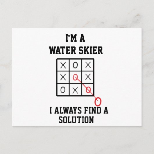 Ik ben een waterskiër en ik vind altijd een oploss briefkaart (Voorkant)