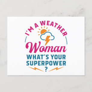 Ik ben een Weather Woman Wat is jouw Superpower? Briefkaart