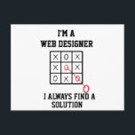 Ik ben een webontwerper die ik altijd een oplossin briefkaart<br><div class="desc">Funny and awesome birthday gift for mothers day,  fathers day,  christmas,  for mom,  dad,  lover,  husband and wife</div>