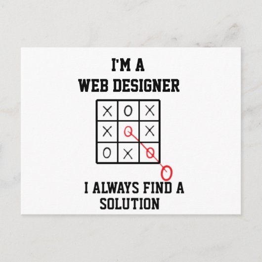 Ik ben een webontwerper die ik altijd een oplossin briefkaart (Voorkant)