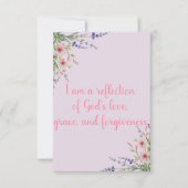 Ik ben een weerspiegeling van Gods liefdesbevestig Bedankkaart (Voorkant)