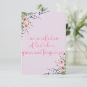 Ik ben een weerspiegeling van Gods liefdesbevestig Bedankkaart (Staand voorkant)