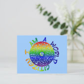 Ik ben een wereldburger briefkaart (Staand voorkant)