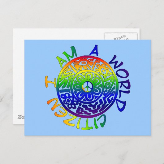 Ik ben een wereldburger briefkaart (Voorkant / Achterkant)