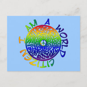 Ik ben een wereldburger briefkaart