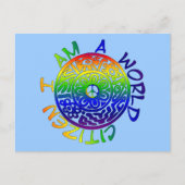 Ik ben een wereldburger briefkaart (Voorkant)