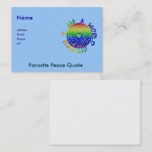 Ik ben een wereldburger visitekaartje (Voorkant / Achterkant)