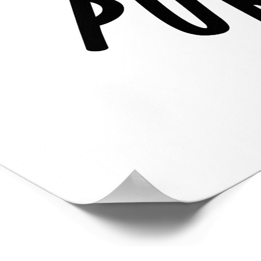 Ik ben een werk in Pur-Gress Funny Cat Pun Poster (Hoek)