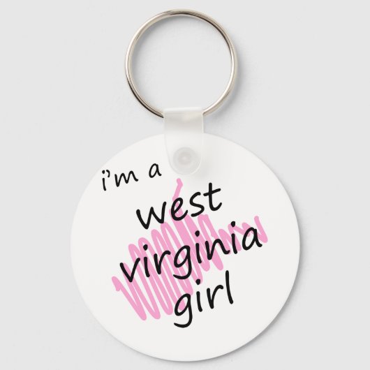 Ik ben een West Virginia Girl Sleutelhanger (Voorkant)