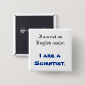 Ik ben een wetenschapper Button (Voorkant /achterkant)