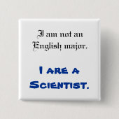 Ik ben een wetenschapper Button (Voorkant)