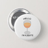 Ik ben een White Ronde Button 5,7 Cm (Voorkant /achterkant)