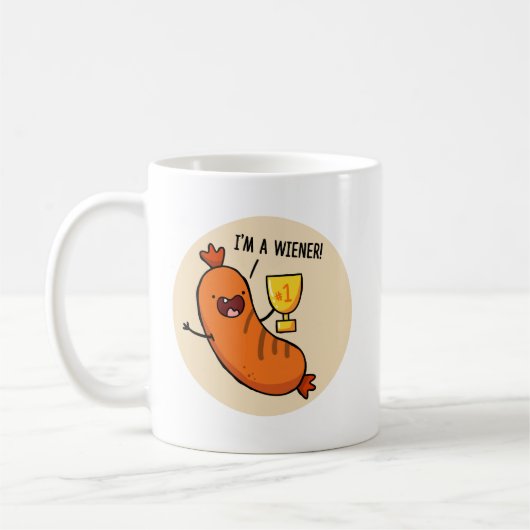 Ik ben een Wiener Hotdog Pun Mok (Links)