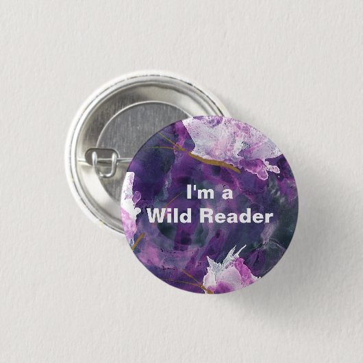Ik ben een Wild Reader - Lila Button (Voorkant /achterkant)