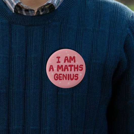Ik ben een Wiskunde-genie wiskundeleraar Ronde Button 3,2 Cm
