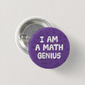 Ik ben een Wiskunde Genius Wiskundige student Natu Ronde Button 3,2 Cm (Voorkant /achterkant)